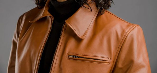 brown leather jacket for men in USA
