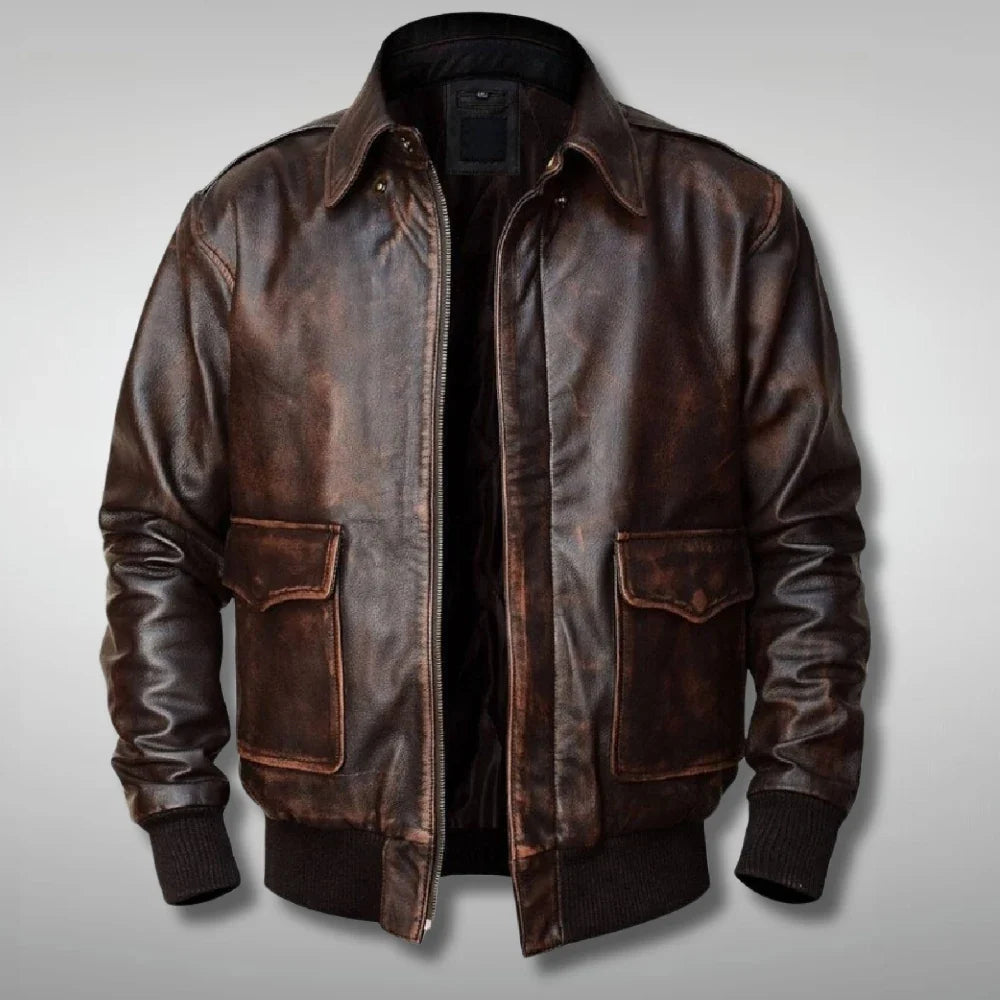 Front View A2 Aviator Flight Jacket
