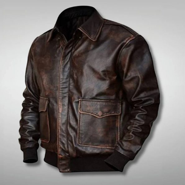 Side View A2 Aviator Flight Jacket