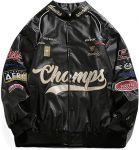 Aelfric Eden oversized faux leather racing jacket in USA