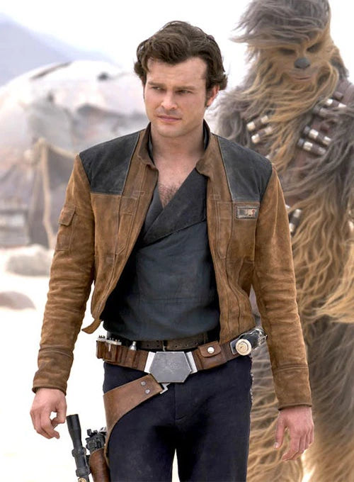 Alden Ehrenreich Solo leather jacket