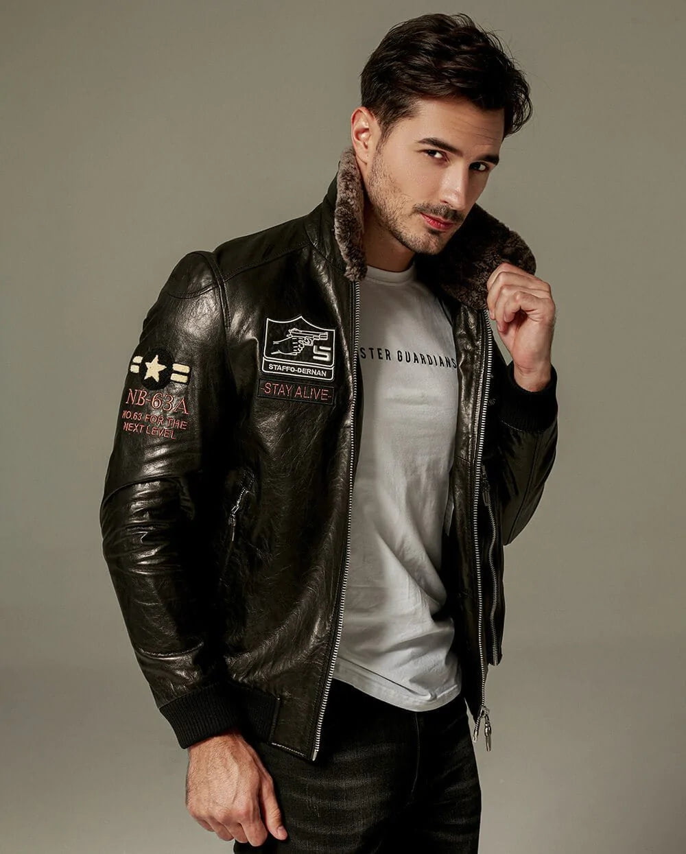 Elevate your style with this Appliqued Vegetable Goatskin Moto Jacket in United state market