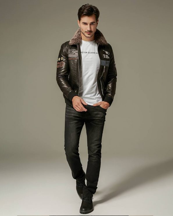 Experience luxury with All Sports Outfits's premium leather jacket in France style