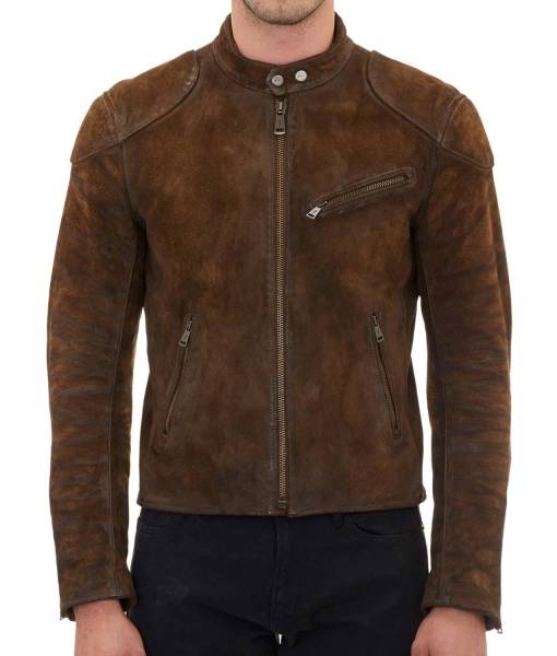 Men's Suede Jacket from Arrow Season 3 in France style