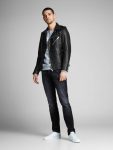 Best Shiny Black Biker Stylish Leather Jacket For Men for men