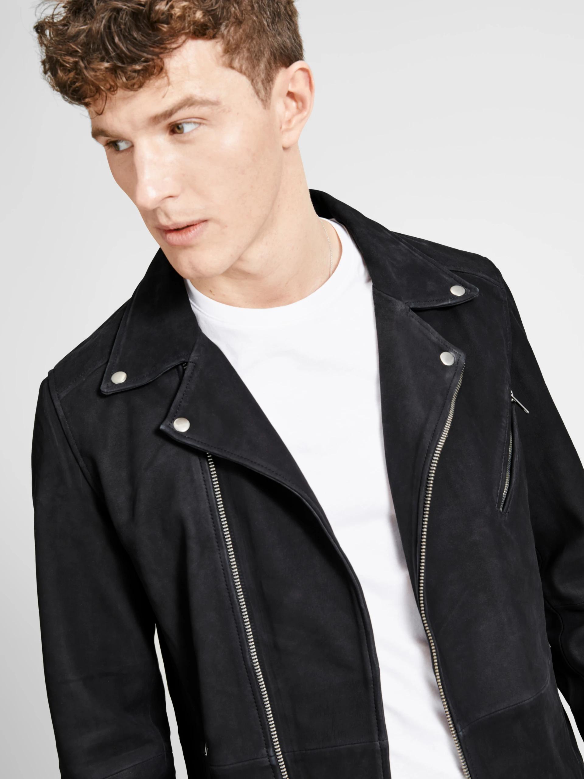 Biker YORBAX Leather Jacket in uk