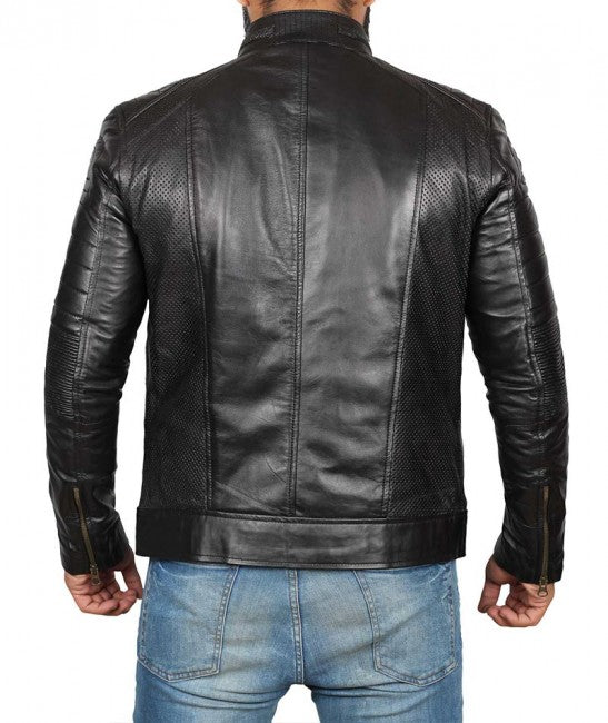 Black Leather Jacket For Men’s by ASO