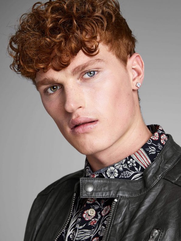 Round nake leather jacket