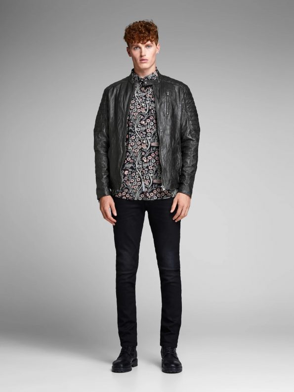 Black Vintage Leather Jacket