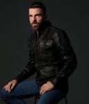 Zachary-Quinto-Brilliant-Minds-Dr.-Oliver-Wolf-Black-Leather-Jacket