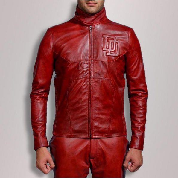 Daredevil bomber leather for men