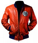 Anime inspired Goku bomber jacket in vibrant orange in USA