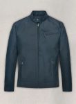 Soft Winsor Blue Leather Jacket Inspired by Michael Fassbender in USA
