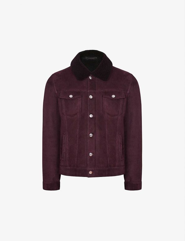 Dark red Suede Trucker