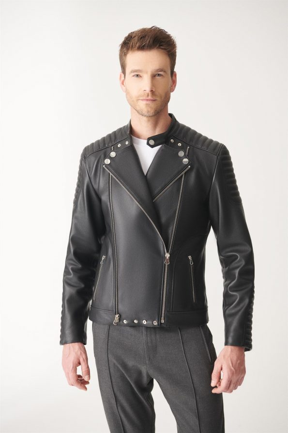 Black Biker Leather Jacket