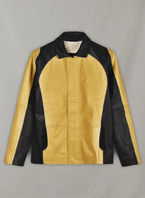 Video game-inspired leather jacket for men