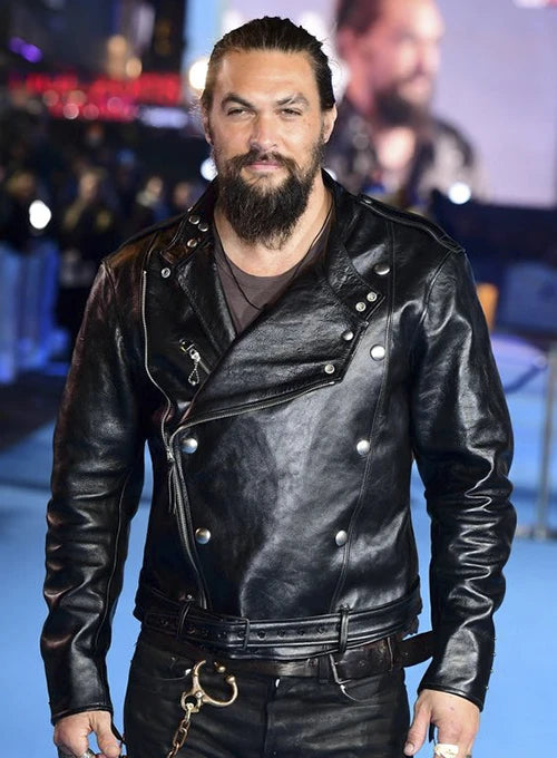 JASON MOMOA AQUAMAN PREMIERE LEATHER JACKET