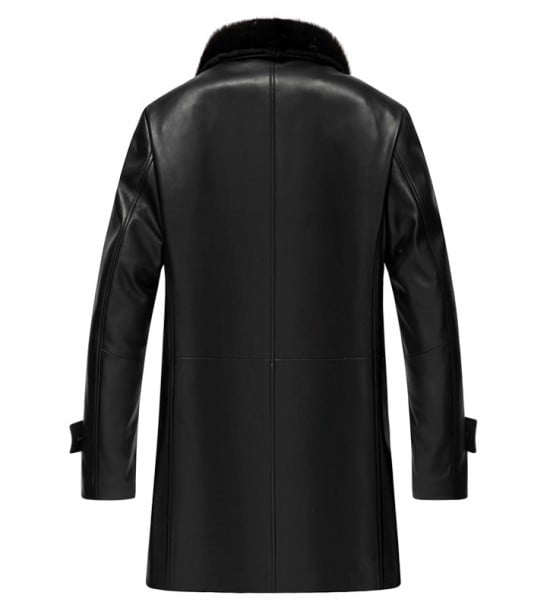 Stylish coat shearling collar for men