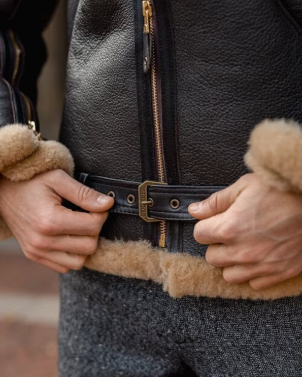 Timeless B3 aviator shearling jacket for men’s winter fashion in USA
