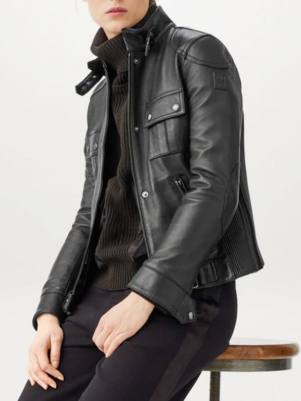 Men's Black Fashion Leather Jacket