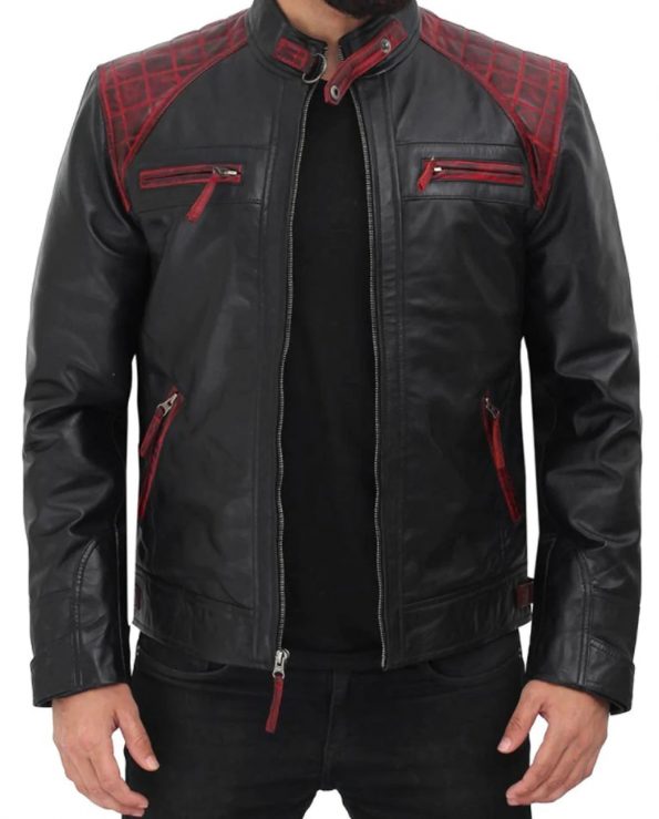 Black Genuine leather jacket for men in USA