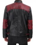 1MenBlackGenuineLeatherJacketWithStlyishRedPadding