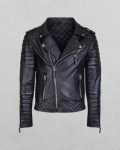 Men's Slim Fit Motorcycle Leather Jacket