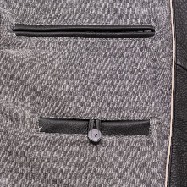 Men's Black Leather Jacket with Modern Slim Fit in United state market