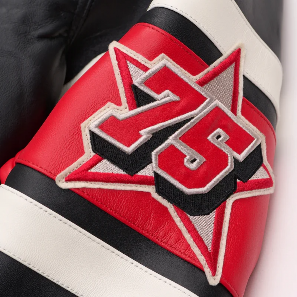 High-Quality Men's Leather Jacket with Chicago USA in American Style