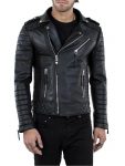 men's leather moto jacket