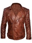Classic-Diamond-Mens-Motorcycle-Biker-Brown-Distressed-Vintage-Leather-Jacket-FRONT