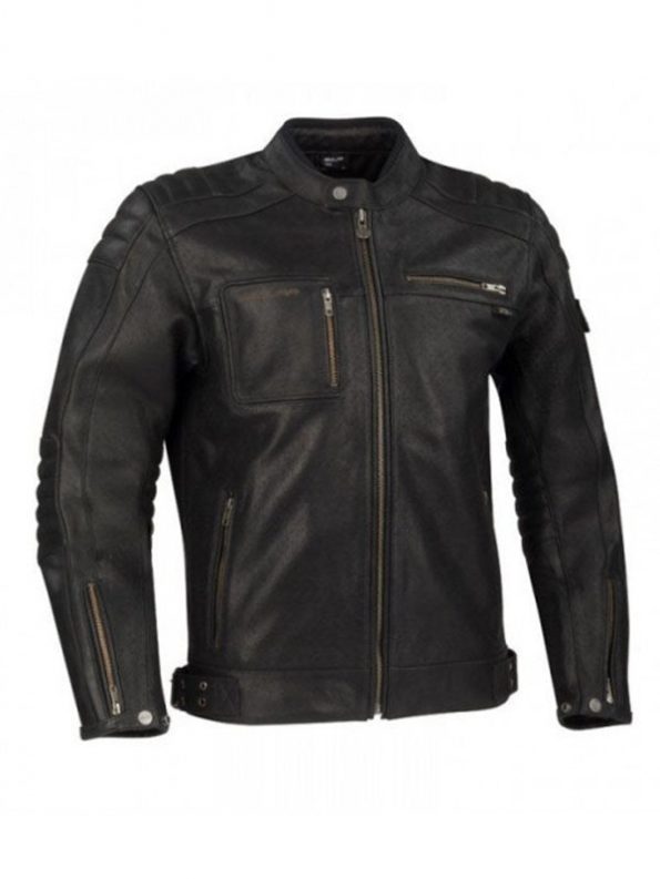 Stylish men's quilted leather moto jacket for a bold look in USA