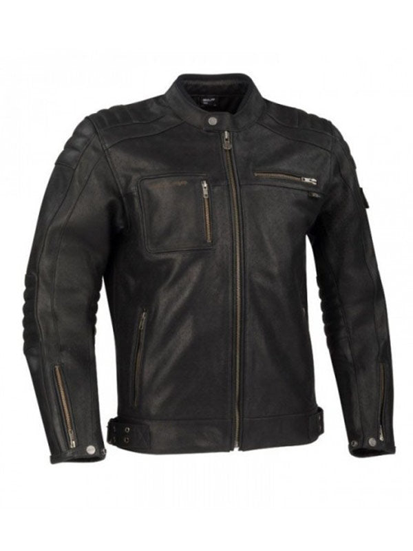 Stylish men's quilted leather moto jacket for a bold look in USA