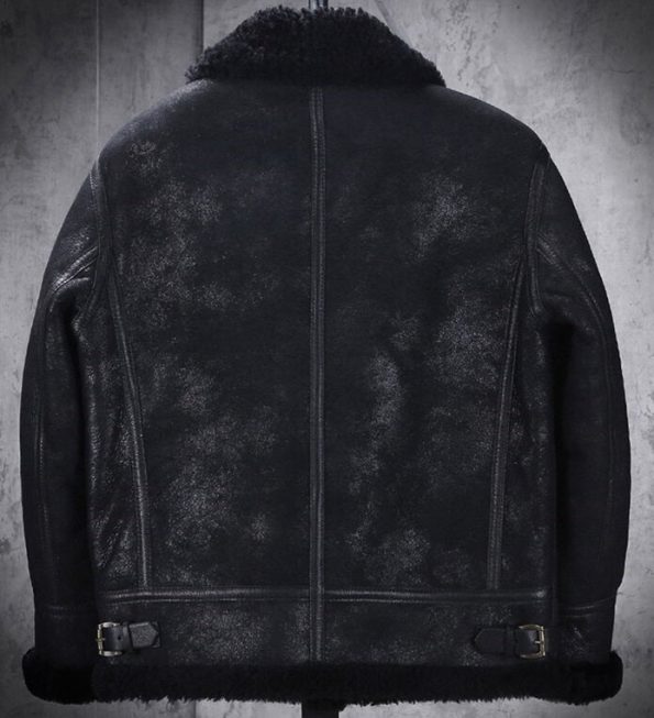 Real cow leather Fur collar for men in USA