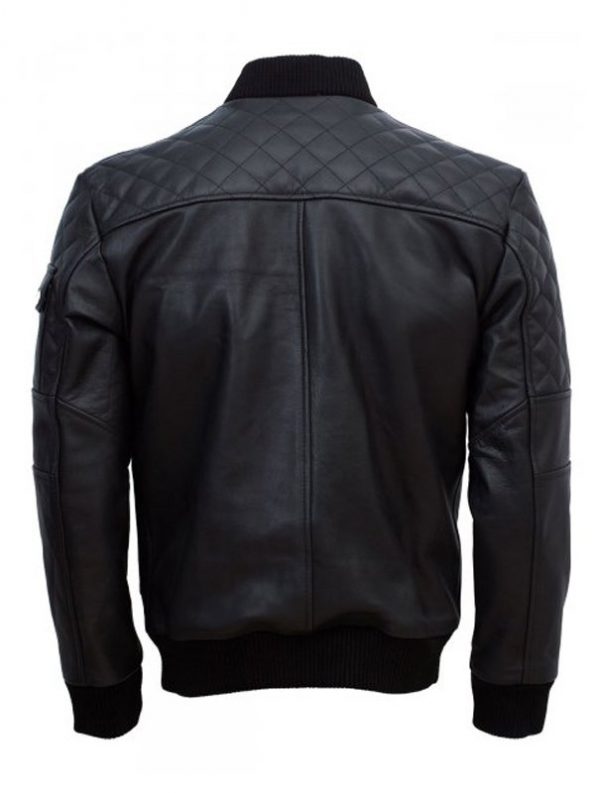 Classic work wear jacket for men in black leather in France Style