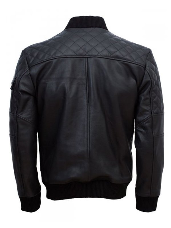 Classic work wear jacket for men in black leather in France Style
