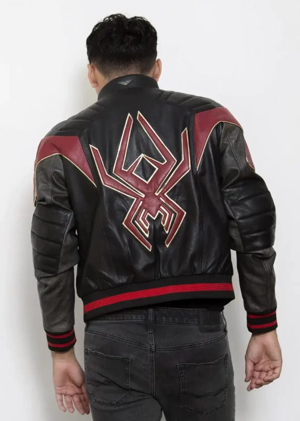 Red and black Miles Morales cosplay jacket in USA