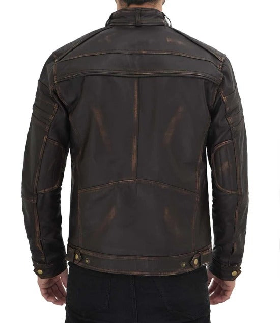 Classic men's Monroe leather jacket in American style