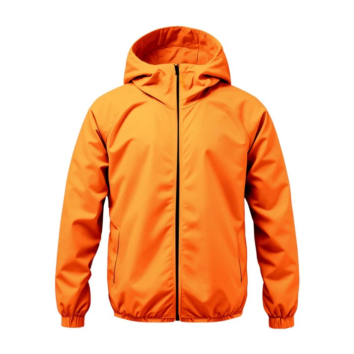 Revolve orange windbreaker jacket with hood in USA